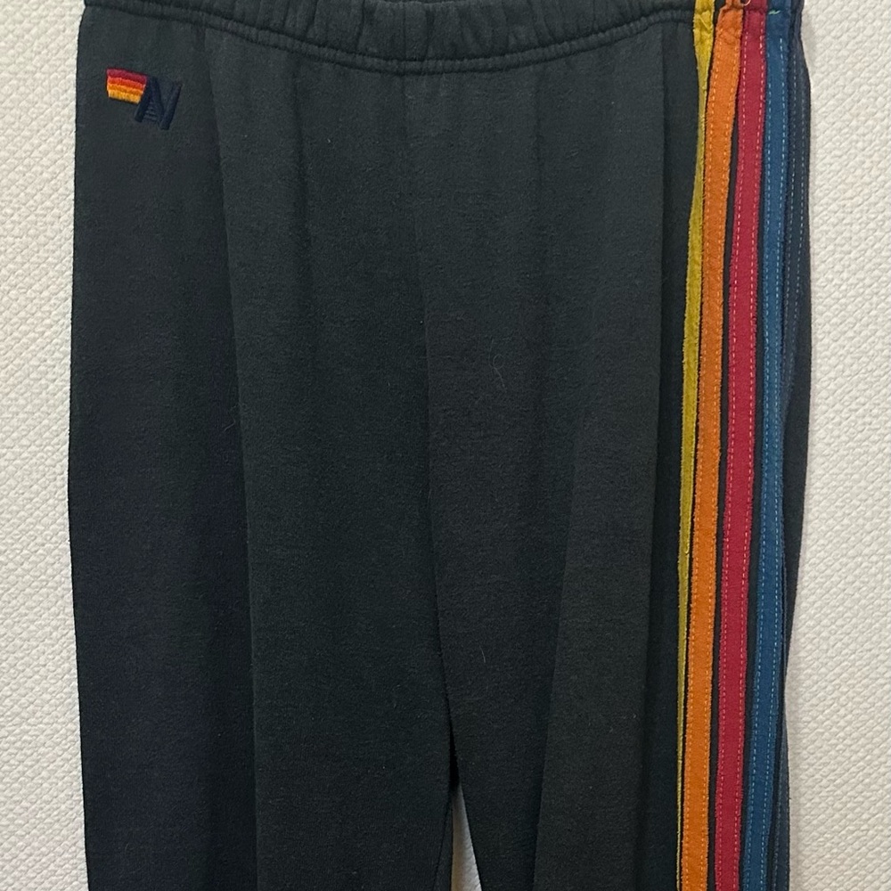 Aviator Nation 5 Stripe Sweatpants - black size M - Picture 2 of 4